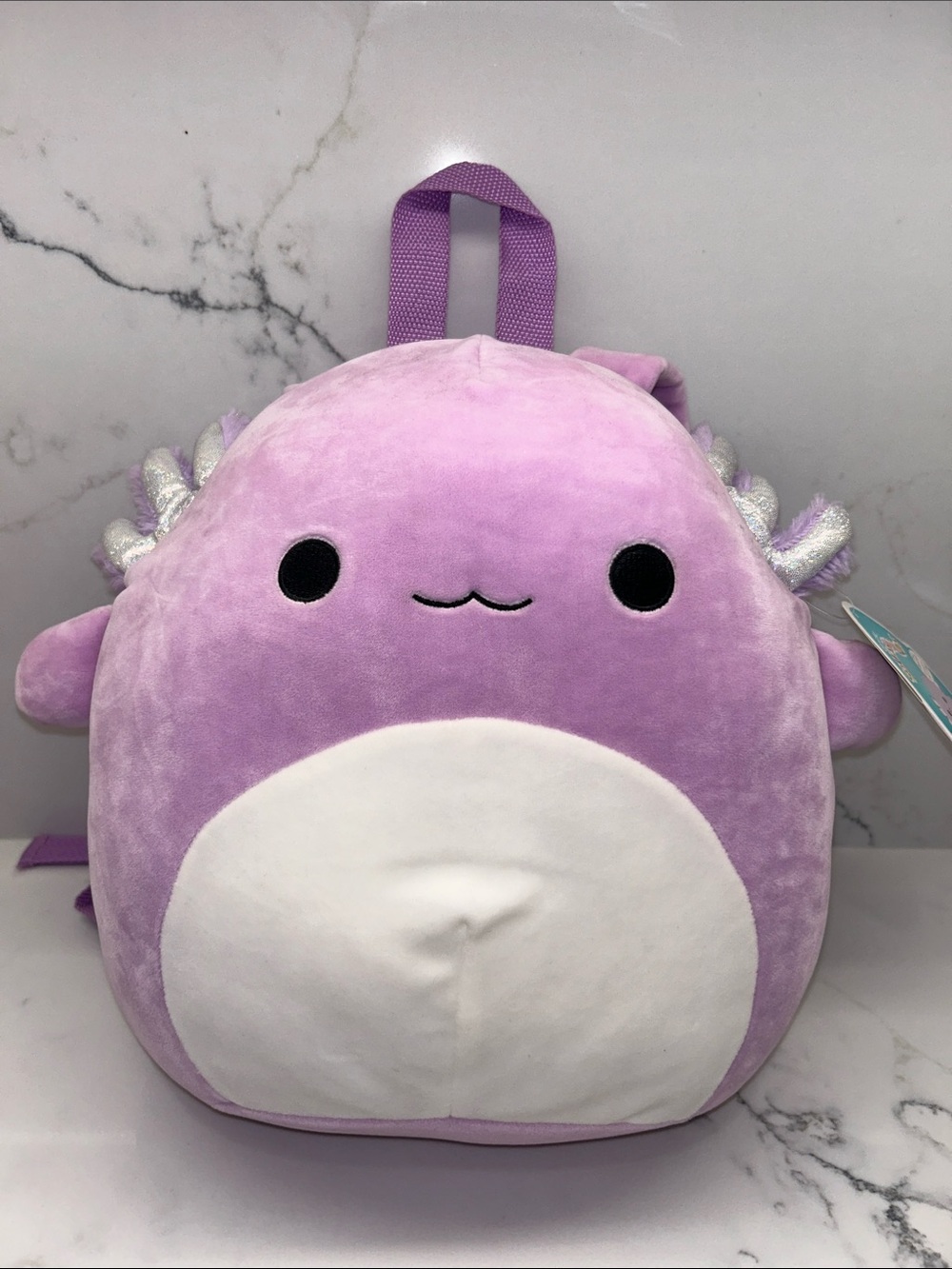 Squishmallows Monica The Axolotl 12” Plush Backpack